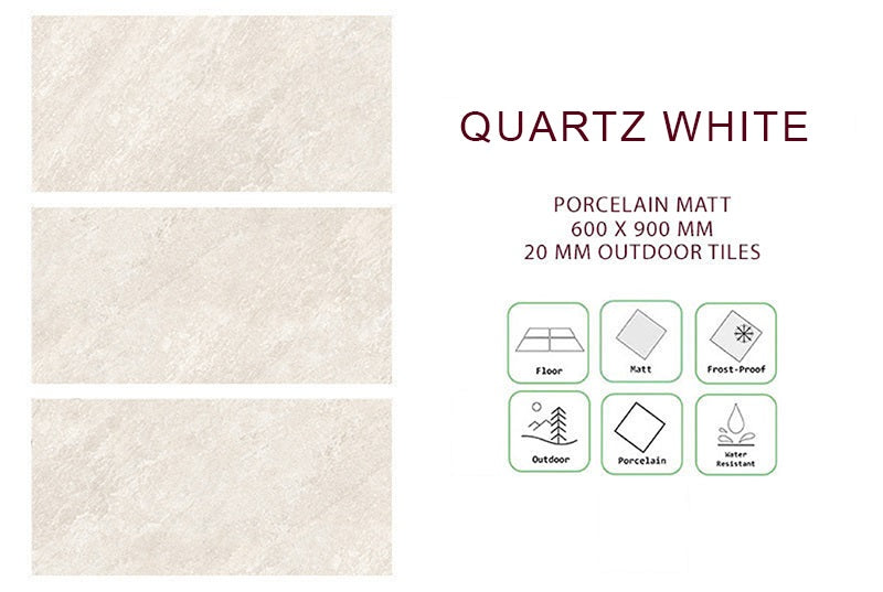 Quartz White 600x900x20mm (Outdoor)