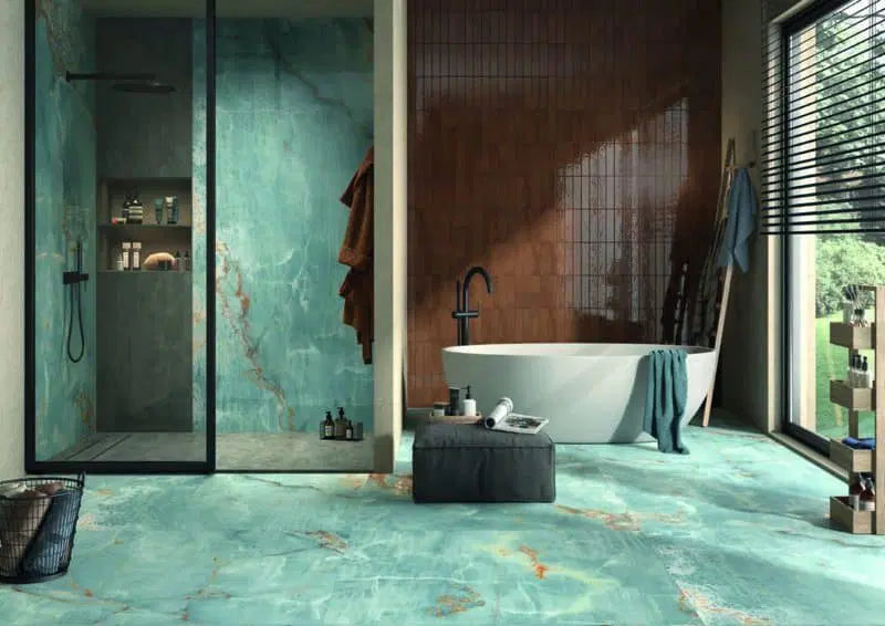 The Room - Aqua Blue Polished 60x120mm