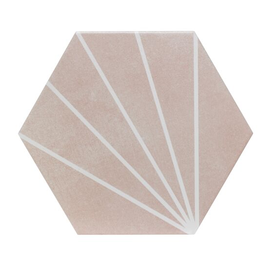Sunburst Rose Matt Glazed Porcelain W&F 232x267mm
