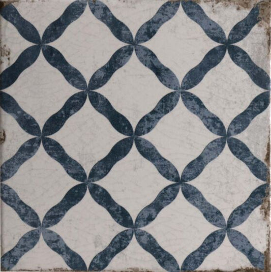 Garcia Antique Blue Matt Glazed Porcelain W&F 200x200mm