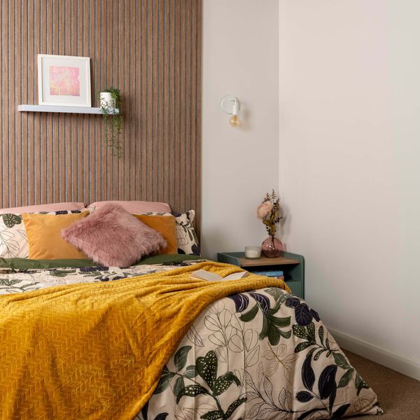 Smoked Oak Acoustic Wood Slat Panel (Grey Felt)